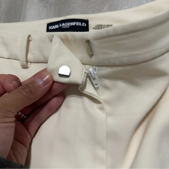 Karl Lagerfeld Pastel Yellow Dress Pants Sz 10 - Picture 4 of 7